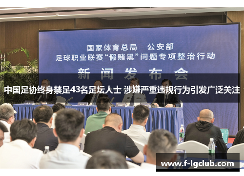 中国足协终身禁足43名足坛人士 涉嫌严重违规行为引发广泛关注